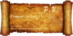 Pomper Uriel névjegykártya